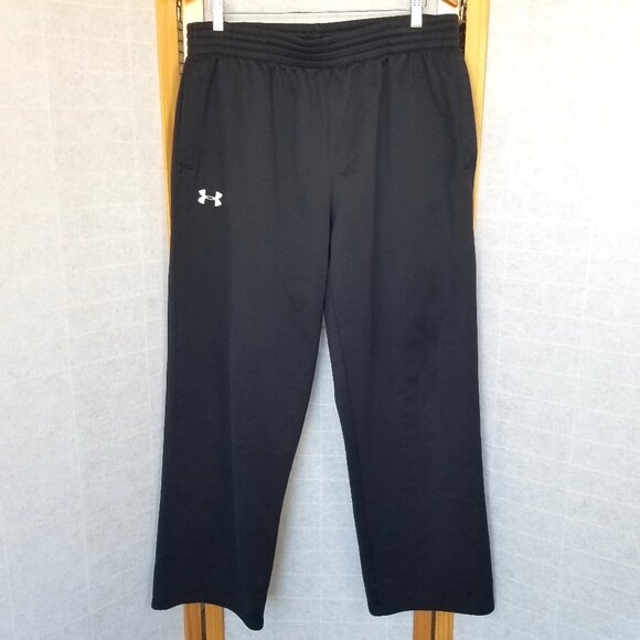 Under Armour Black Sweatpants Size XL Fleece Lined Straight Leg Inseam 30 - Picture 1 of 8